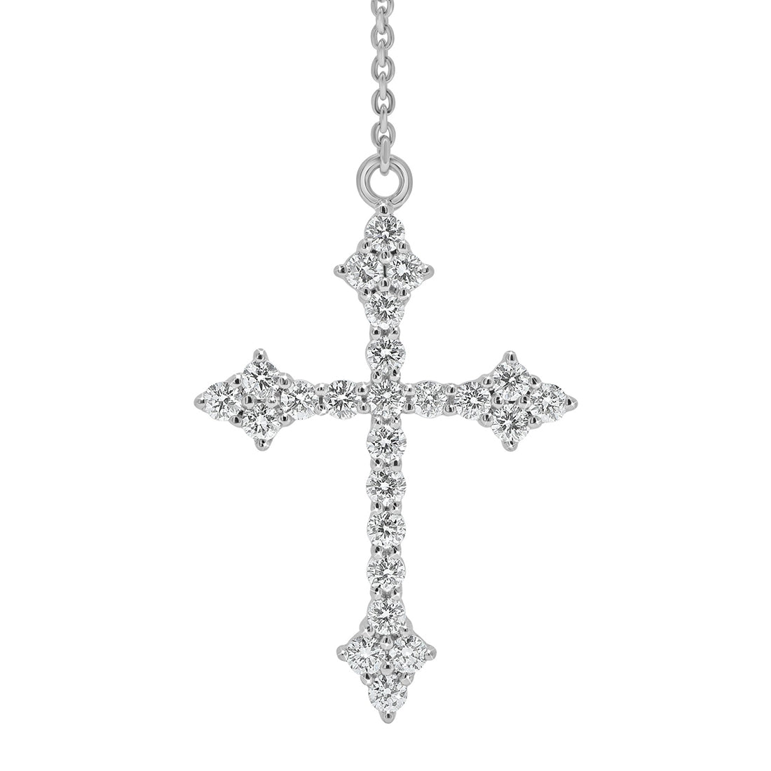 White Gold Diamond Cross