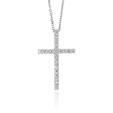 White Gold Diamond Cross Pendant