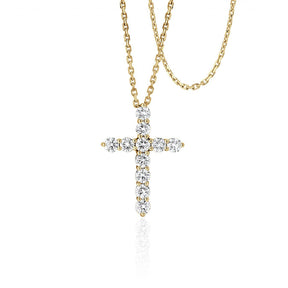 White Gold Diamond Cross Pendant