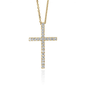 White Gold Diamond Cross Pendant