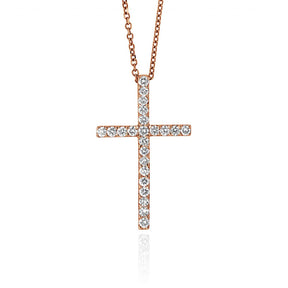 White Gold Diamond Cross Pendant