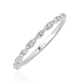 Round Cut Vintage Inspired Diamond Wedding Band