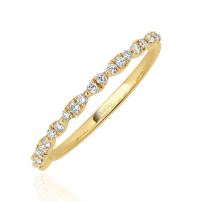 Round Cut Vintage Inspired Diamond Wedding Band