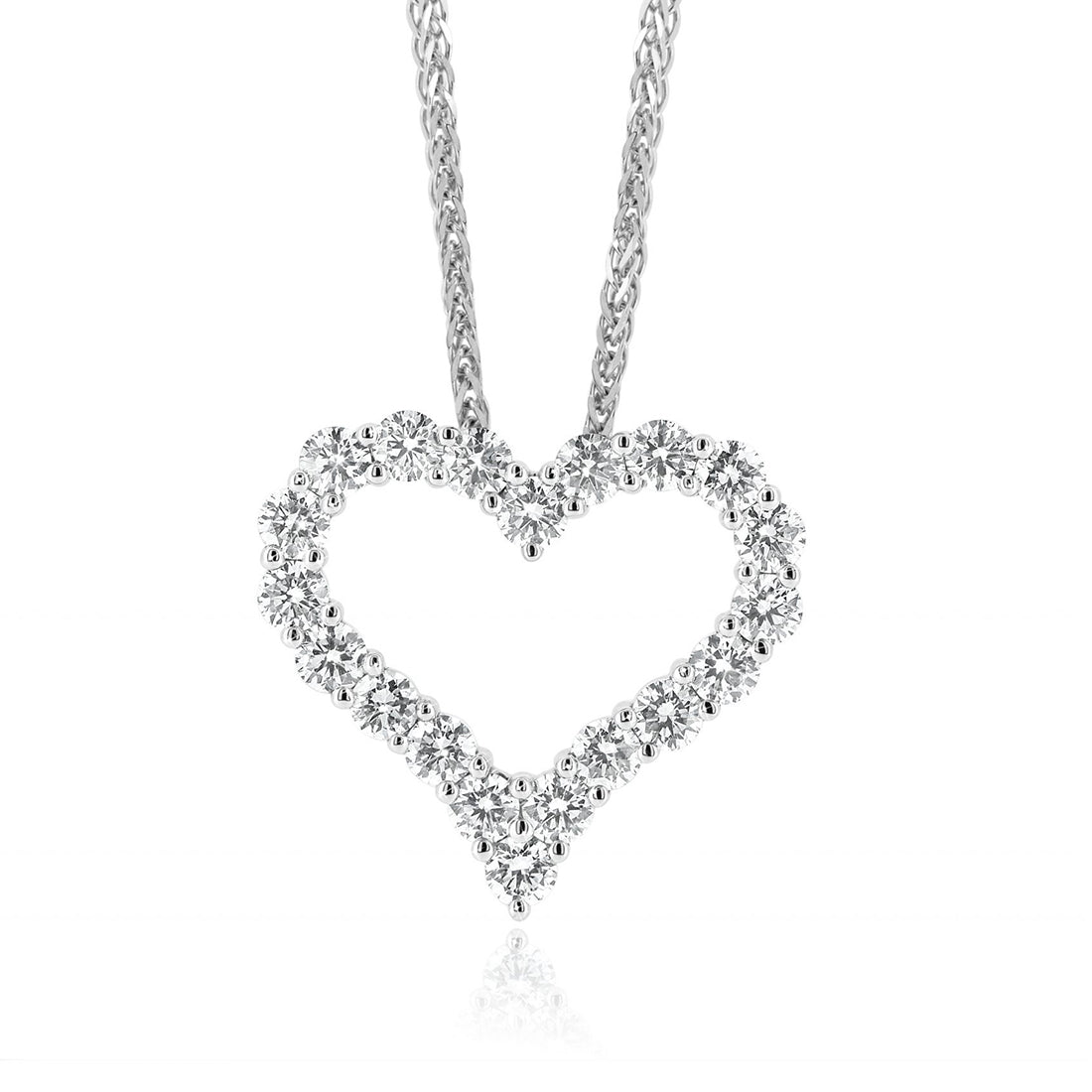 White Gold Heart Pendant