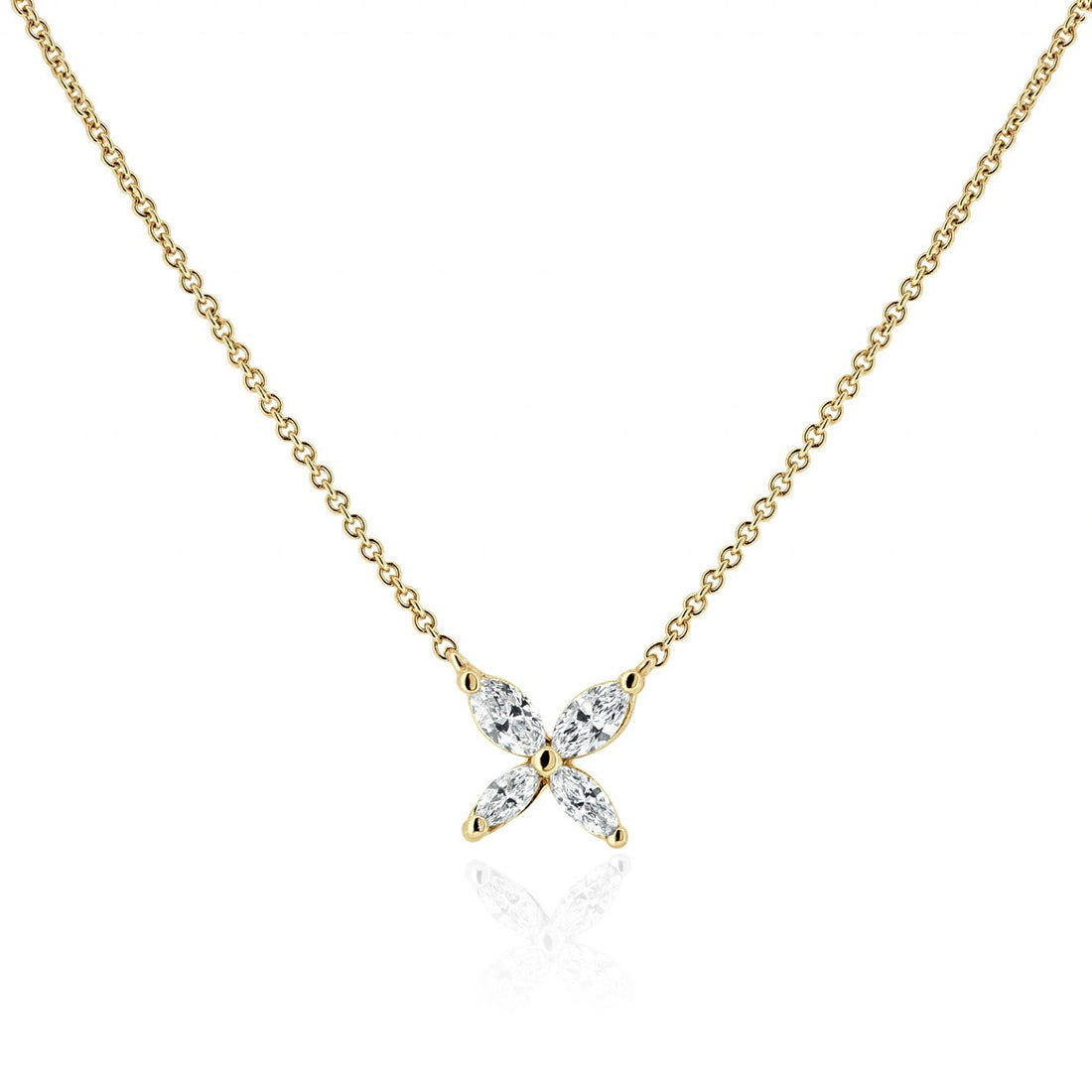 Stunning Marquise Diamond Necklace