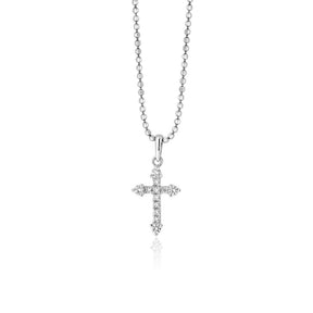 White Gold Small Size Cross