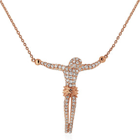 Round Brilliant Diamond Christ Pendant