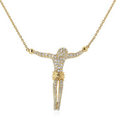 Round Brilliant Diamond Christ Pendant