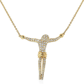 Round Brilliant Diamond Christ Pendant