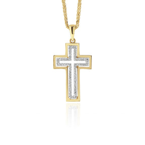 Cherished Cross Pendant with Round Brilliant Diamonds