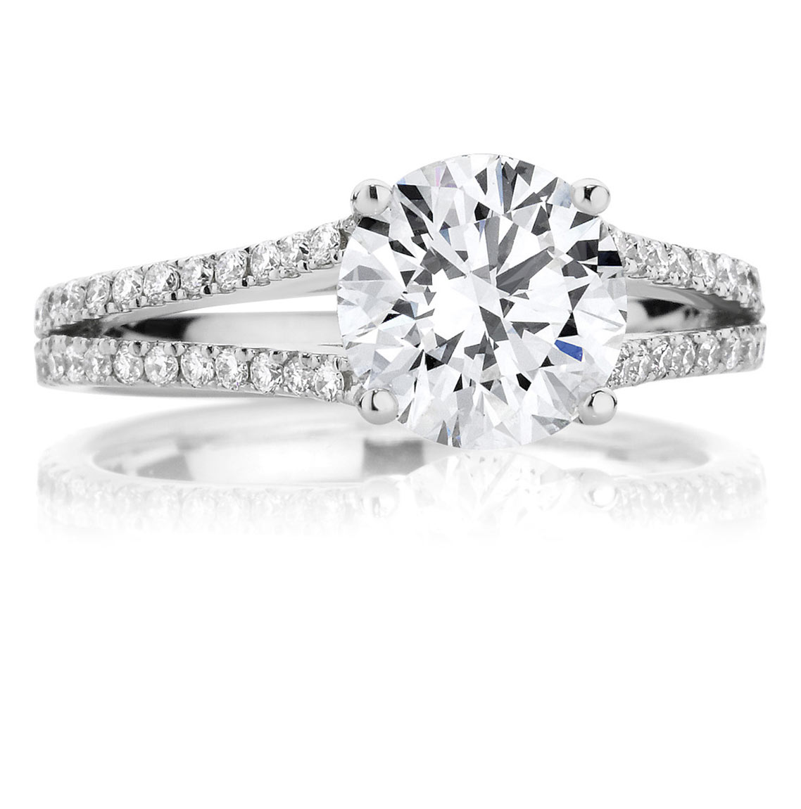 split band engagement ring