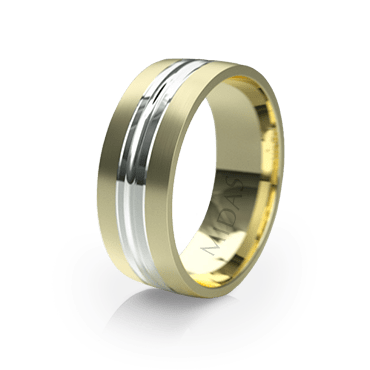Modern Ring with Slick Middle Edge (QF1020) - Midas Jewellery
