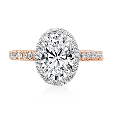 Oval Diamond Engagement Ring with Single Halo - Midas Jewellery