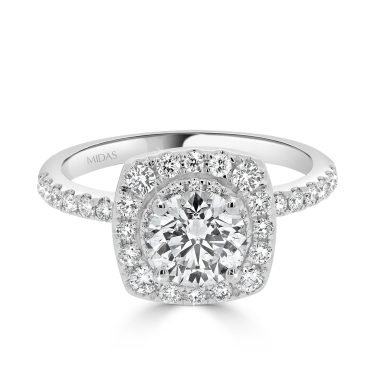 Double Halo Solitaire Engagement Ring