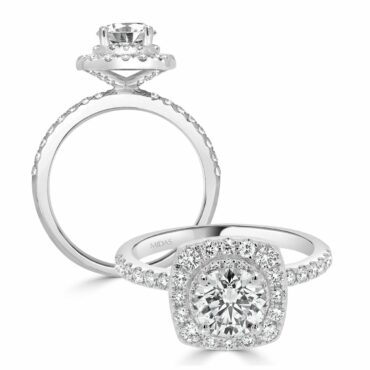 Double Halo Solitaire Engagement Ring